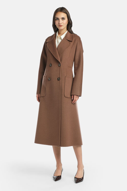 Пальто SCIROPPO в цвете молочный шоколад