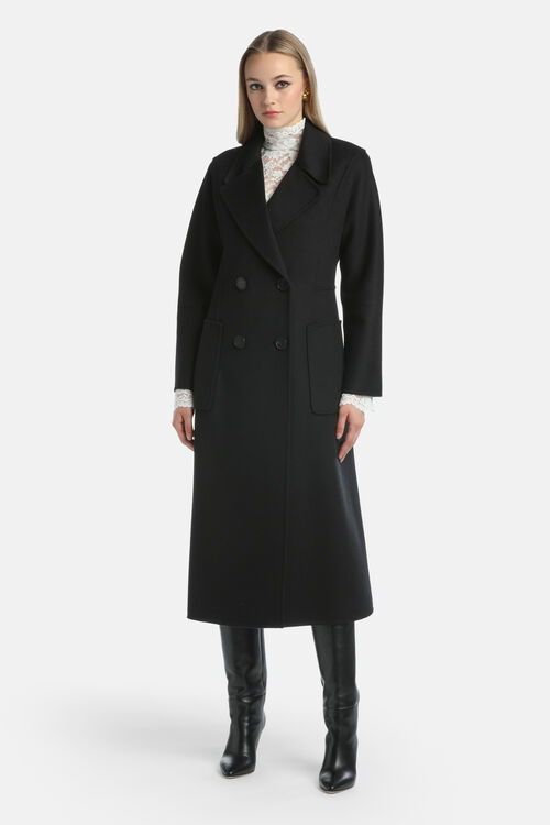 Пальто SCIROPPO черного цвета